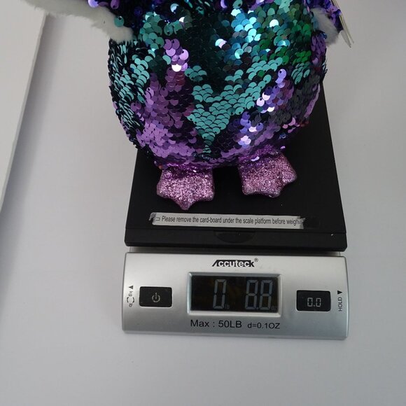 Ty Flippables Moonlight Owl Sequin Purple Green Stuffed Animal Plush Soft Toy 9" - Picture 11 of 16